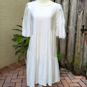 Anthropology Moon River White Dress